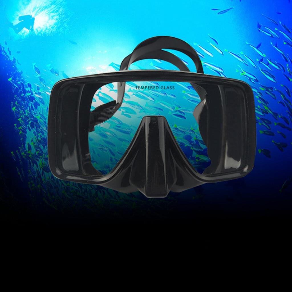 Adults Anti-Fog Silicone Mask Scuba Diving Snorkeling Goggles Glasses