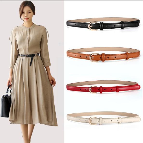 Thắt lưng nữ đai váy thời trang cao cấp bản nhỏ 1.8cm chất liệu da thật dễ phối đồ cùng quần jean, đầm, váy NT264