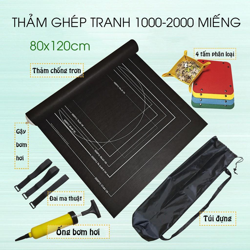 Thảm ghép tranh bằng vải nỉ tiện dụng - Thảm bảo vệ bộ xếp hình đầy đủ phụ kiện