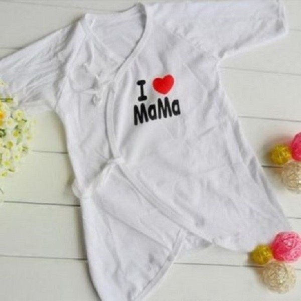 Bộ 2 Áo Liền Quần Vải Xô Love Mama Love Papa Tặng Decal Đo Chiều Cao