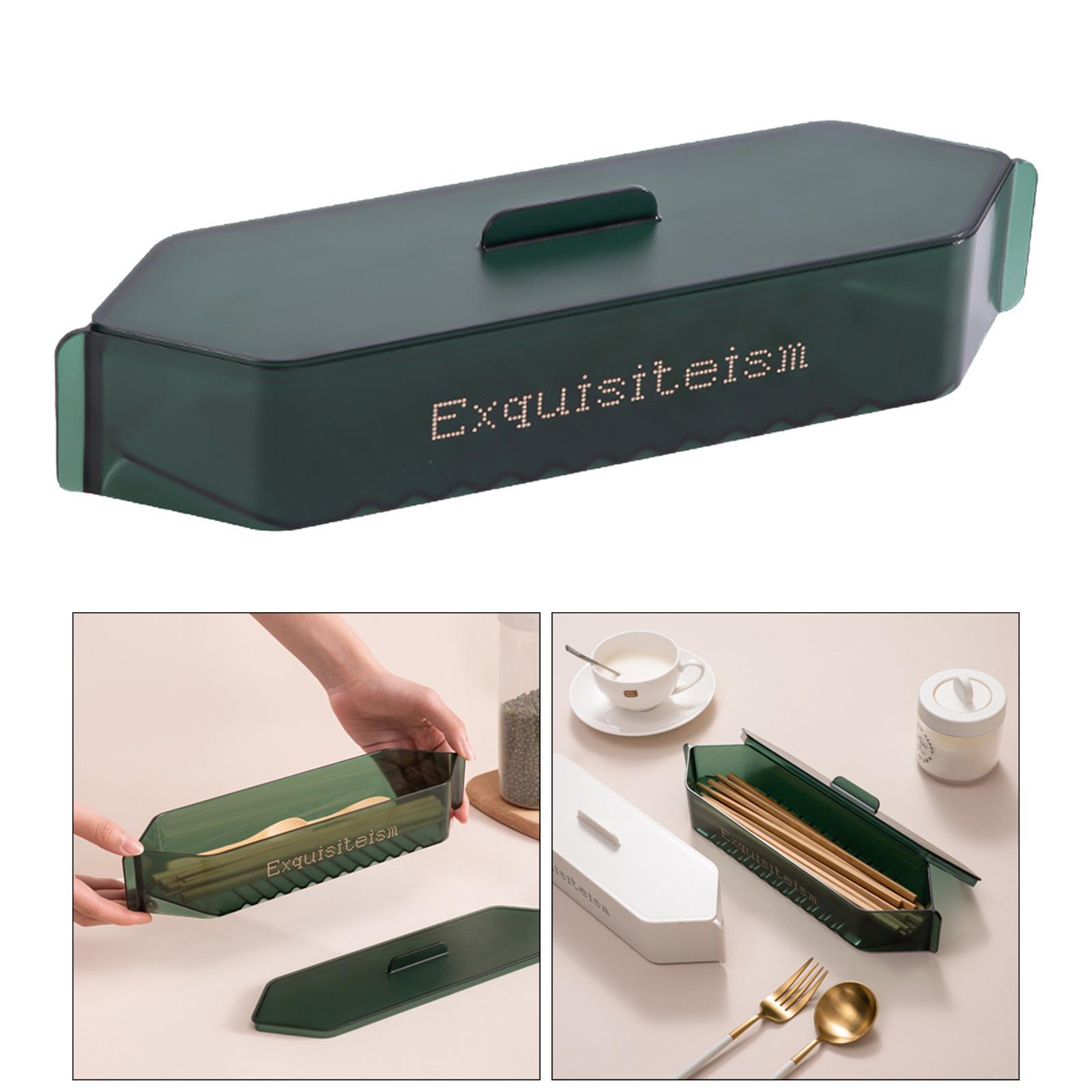 Creative Chopsticks Storage Box Tableware Drainable Punch-free Kitchen Tools