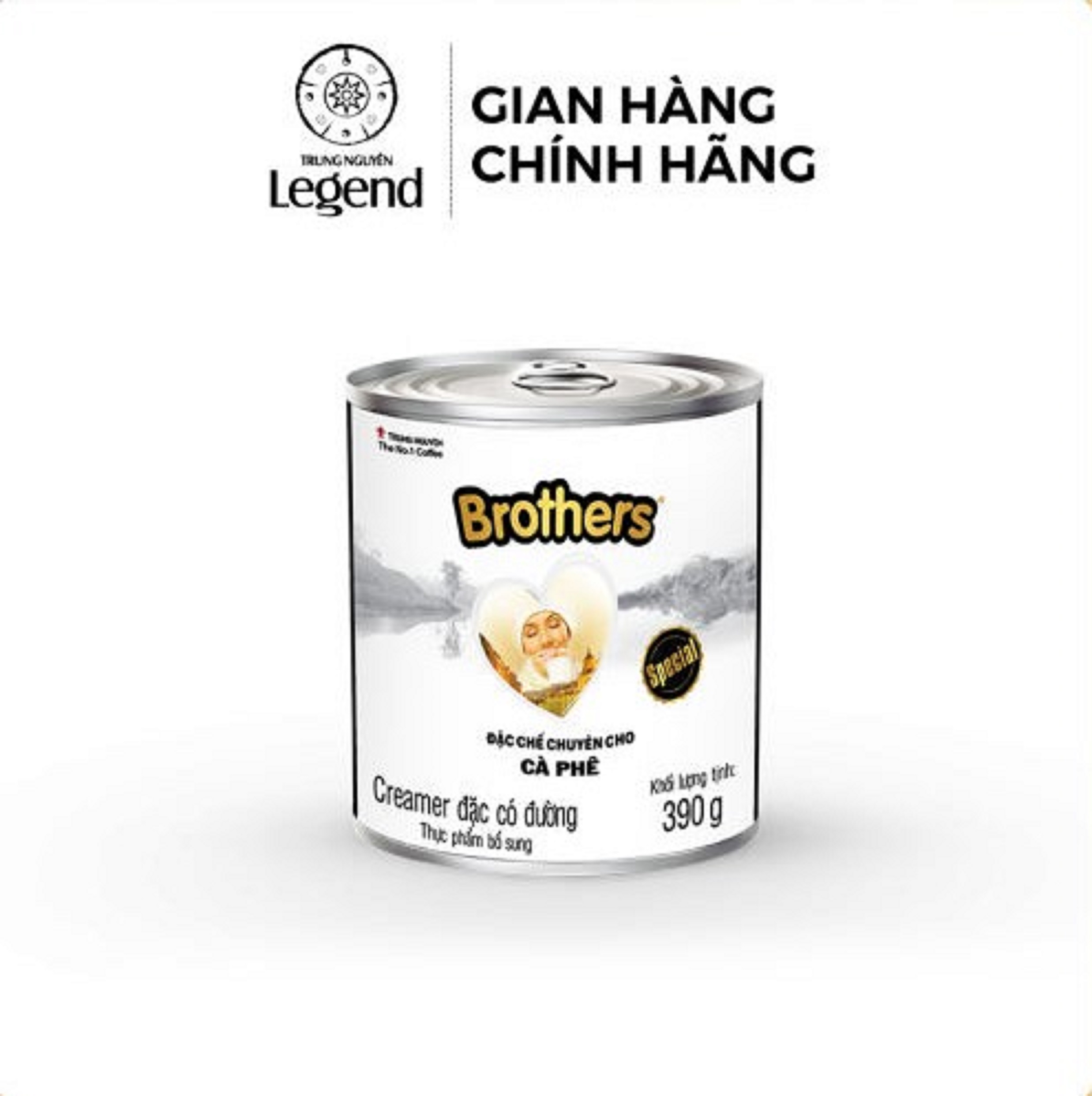 Sữa đặc Brothers Trung Nguyên Legend - Nguyên liệu pha chế cà phê (Lon 390r)