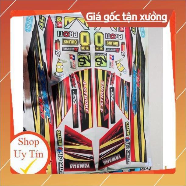Tem rời sirius xăng cơ tổ ong đỏ đen 3 lớp ko bay màu