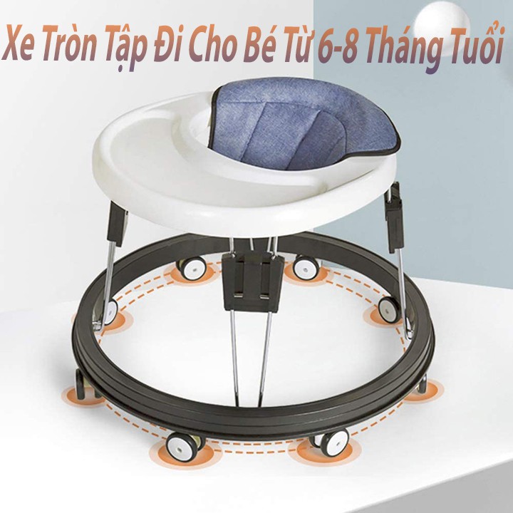 Xe tập đi cho bé gấp gọn, xe tròn tập đi cao cấp