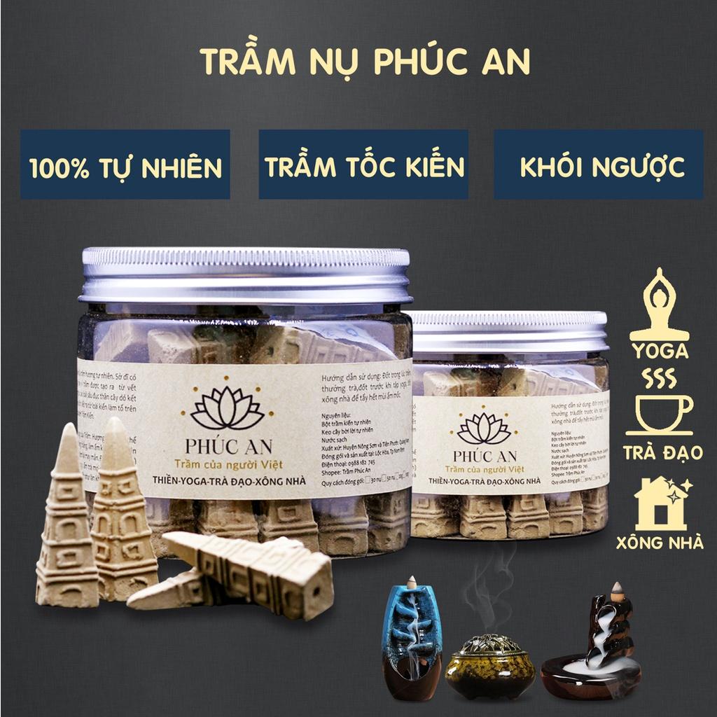 Nụ trầm hương Phúc An, trầm kiến Việt Nam tự nhiên , hương thanh ngọt hậu để xông nhà, thiền, yoga