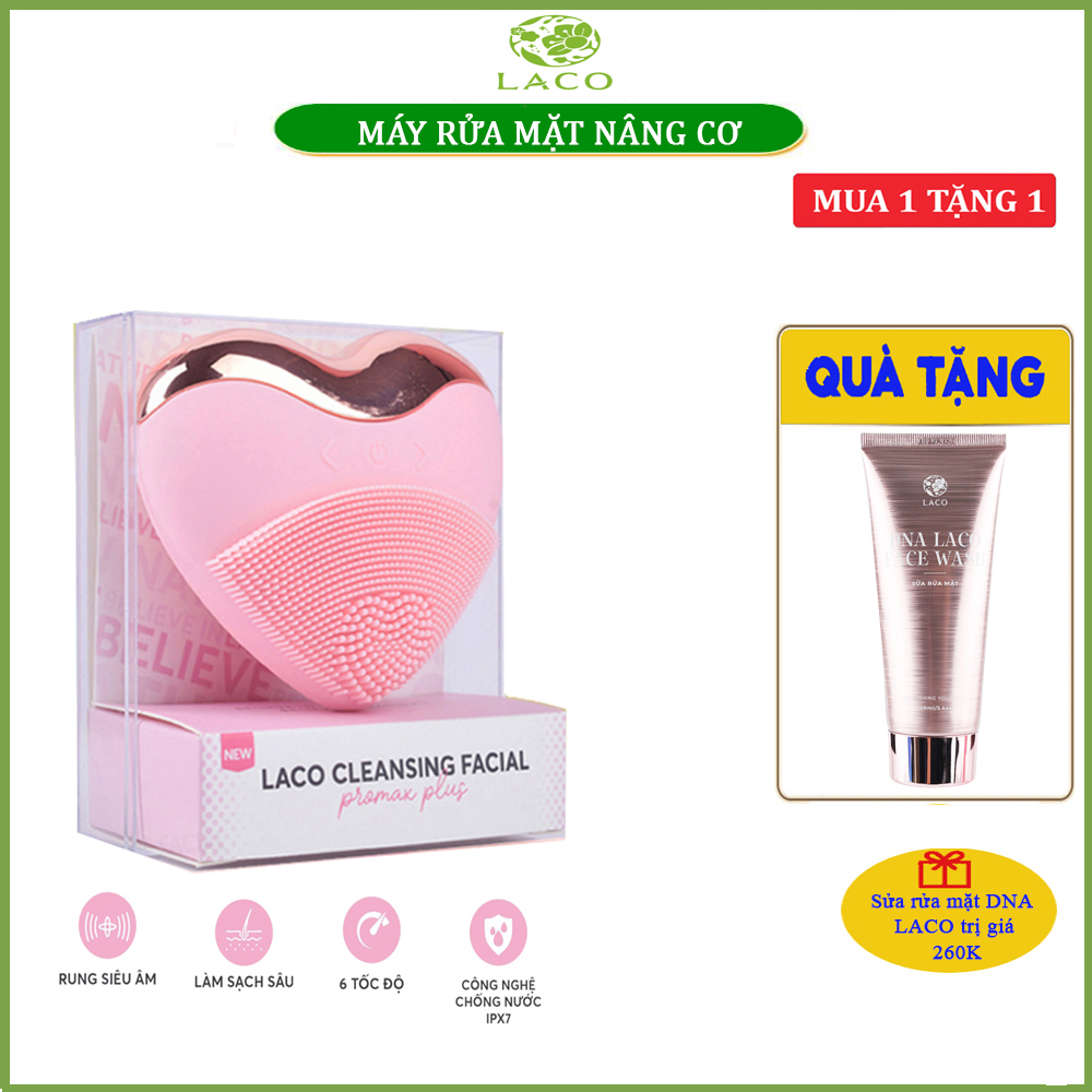 Máy rửa mặt LACO LUXURY Chính hãng -  Làm sạch sâu, massage, nâng cơ, tan nọng cằm, đẩy tinh chất