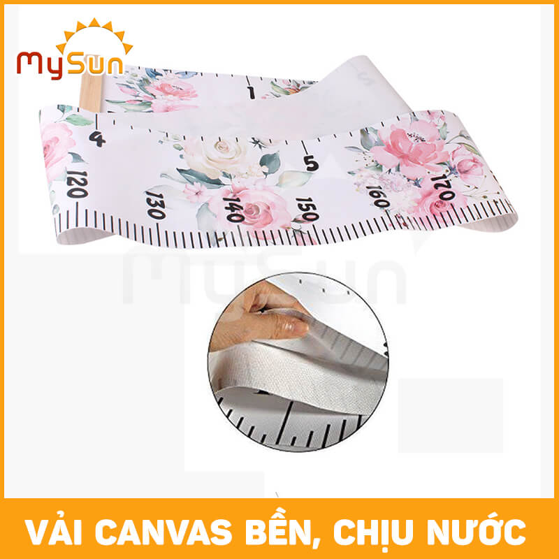 Thước bảng đo chiều cao 2m y tế gắn dán tường cho trẻ em bé MySun