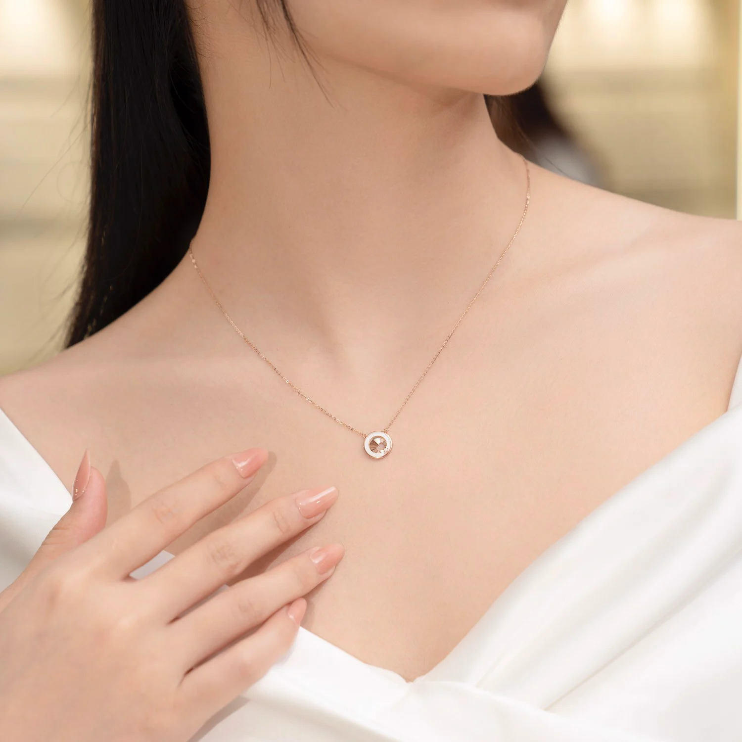 Dây Chuyền Vàng 18K DCZ010 Huy Thanh Jewelry