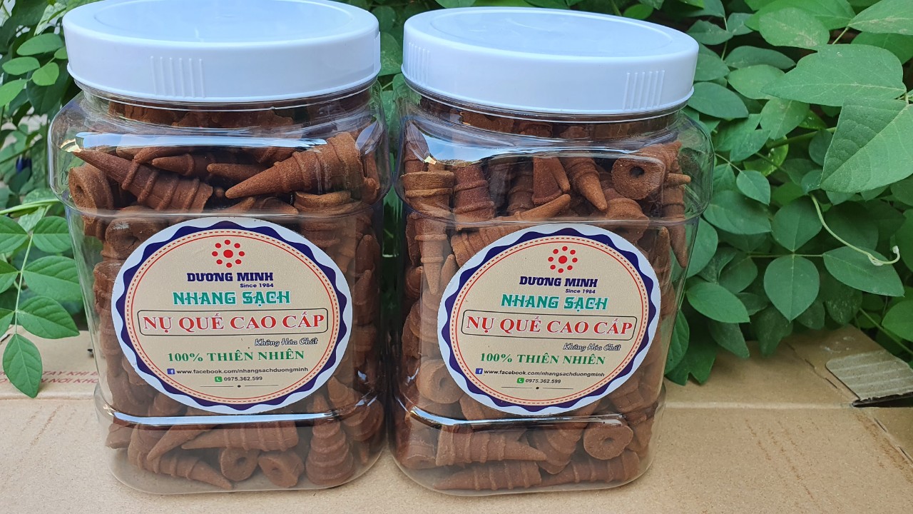 Nhang nụ quế cao cấp hộp 500g nhang sạch chuẩn organic tự nhiên