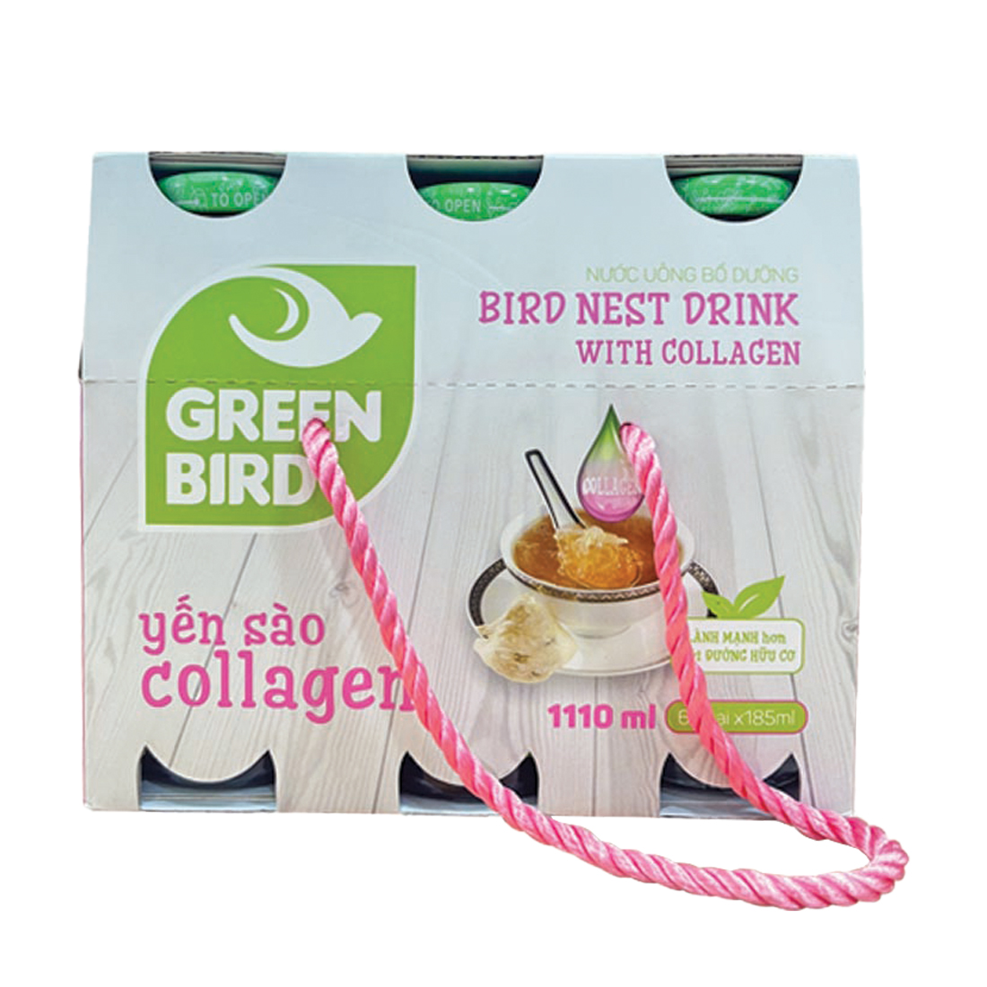 Nước yến sào collagen Greenbird 185ml (lốc 6 chai)