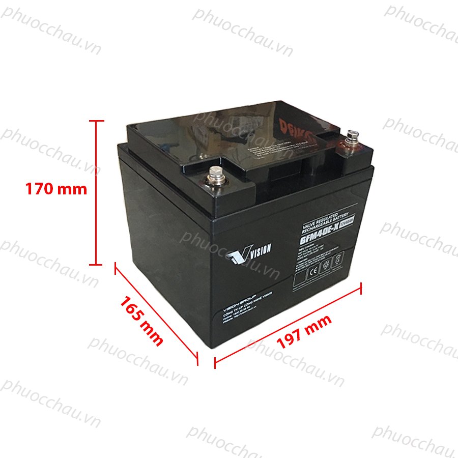 Ắc quy bộ lưu điện, ắc quy Vision 6FM40E-X , ắc quy viễn thông