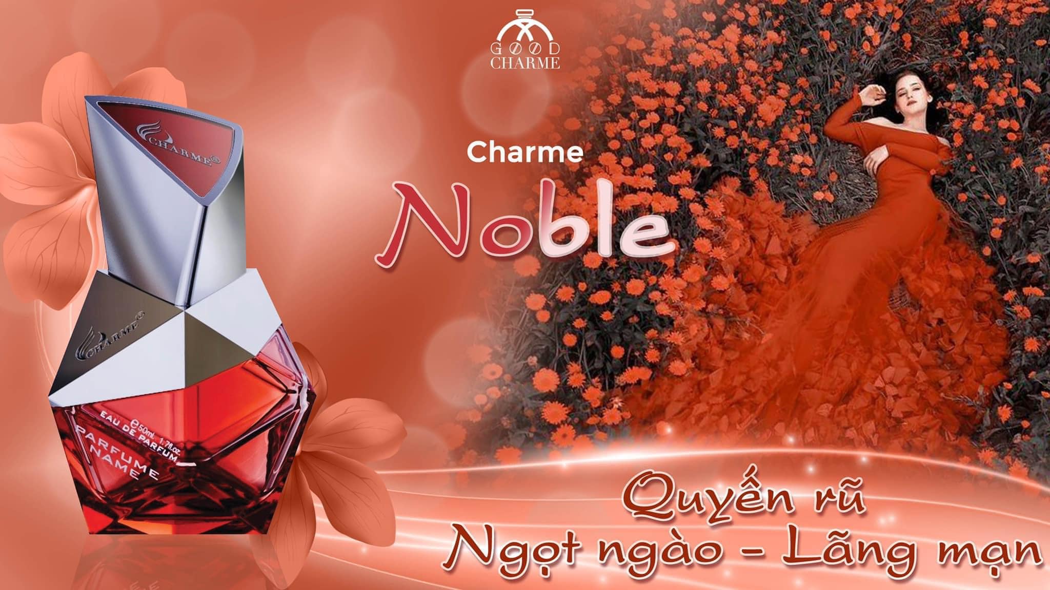 Nước hoa nữ lưu hương lâu, Charme Noble, chiết xuất hoa cam, ngọt ngào, quyến rũ, đầy sức hút, 50ml