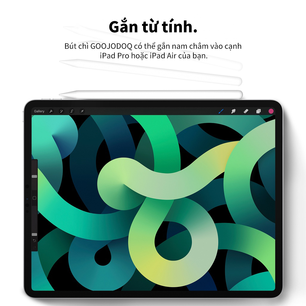 [HÀNG CHÍNH HÃNG GOOJODOQ] Bút Cảm Ứng GD12 Dành Cho IPad Với Tính Năng Chống Tì Tay - Sạc Không Dây Dành Cho Ipad  10.2 2019 2020 Pro 11 Air 4