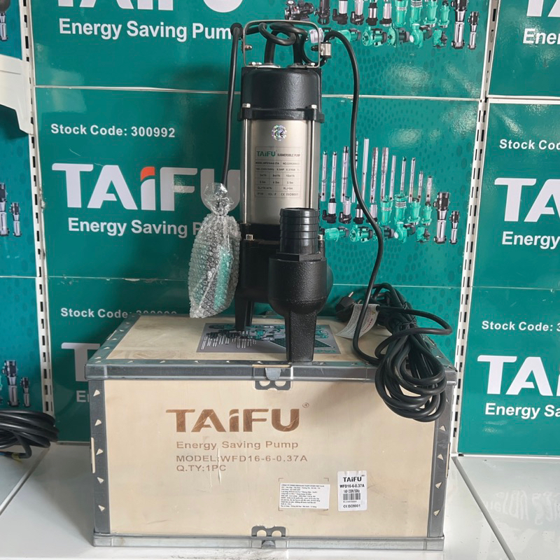 Máy bơm chìm nước thải 370W Thân INOX 304 TAIFU WFD16-6-0.37A - Bảo hành 1 năm