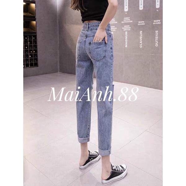 Quần baggy - quần jean baggy nữ cạp cao MaiAnh.88 phong cách Street style hack chân dài