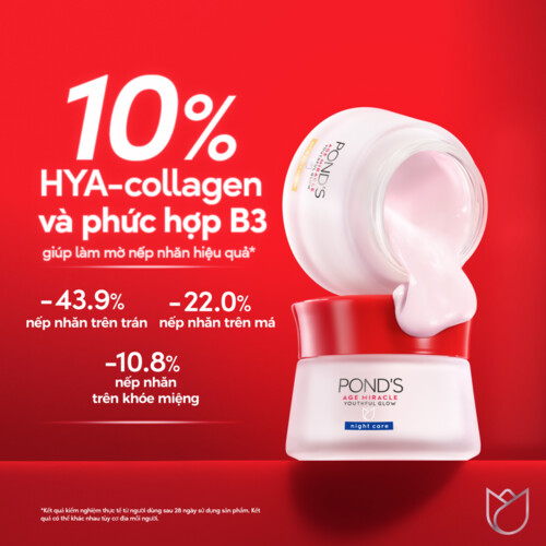 Kem Dưỡng Ẩm POND'S ngăn ngừa lão hóa Ban Đêm Dưỡng da và đều màu da