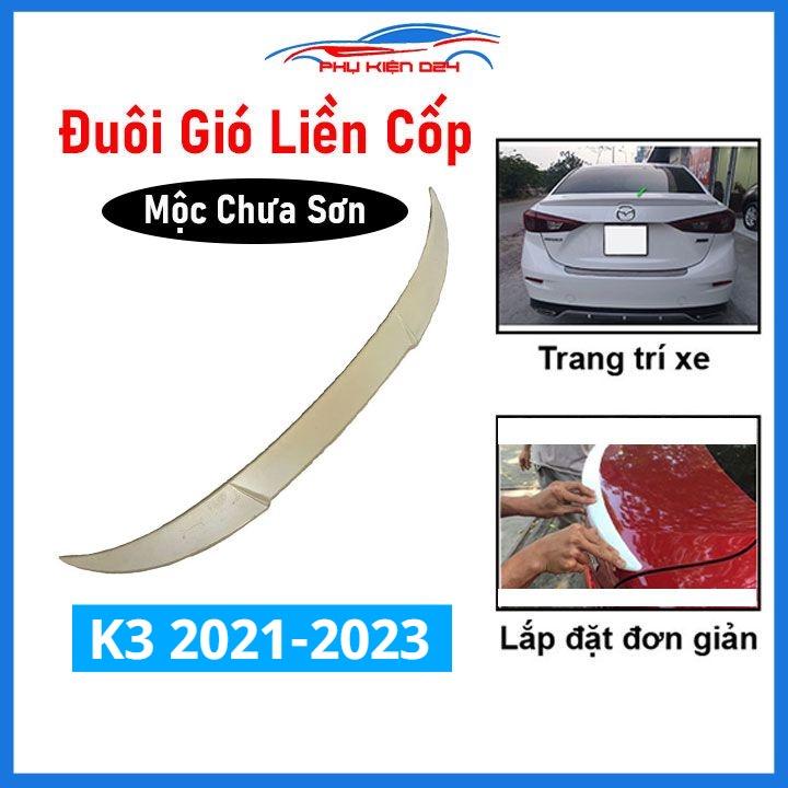 Đuôi gió sau xe liền cốp K3 2021-2022-2023 hàng mộc chưa sơn