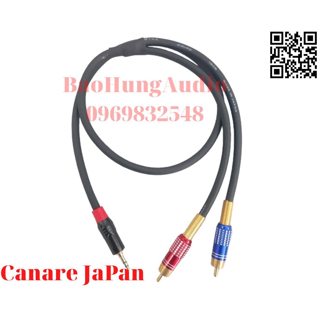 Dây cáp tín hiệu 3.5mm ra 2 đầu av, rca, bông sen