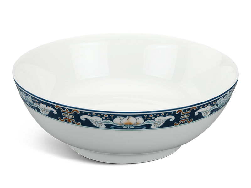 Tô thấp 20 cm Jasmine Phước Lộc Thọ - Gốm sứ cao cấp Minh Long
