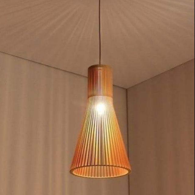 Đèn gỗ thả trần