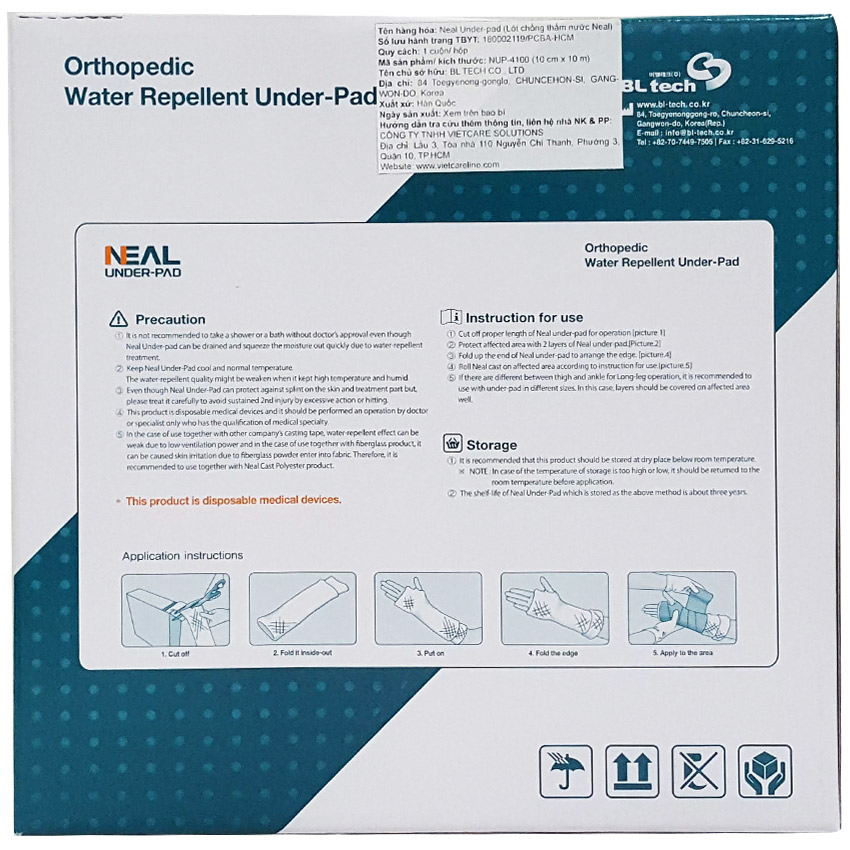 Cuộn lót chống thấm nước Neal Under-Pad 4P dùng cho chân dài