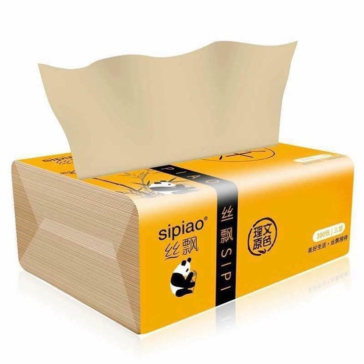 Thùng giấy ăn sipao gấu trúc 27 gói siêu dai, an toàn cho sức khỏe