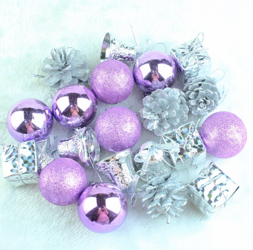 Hộp 20 Món Tím MẪU E14 Trang Trí Cây Thông Giáng Sinh Trang Trí Noel