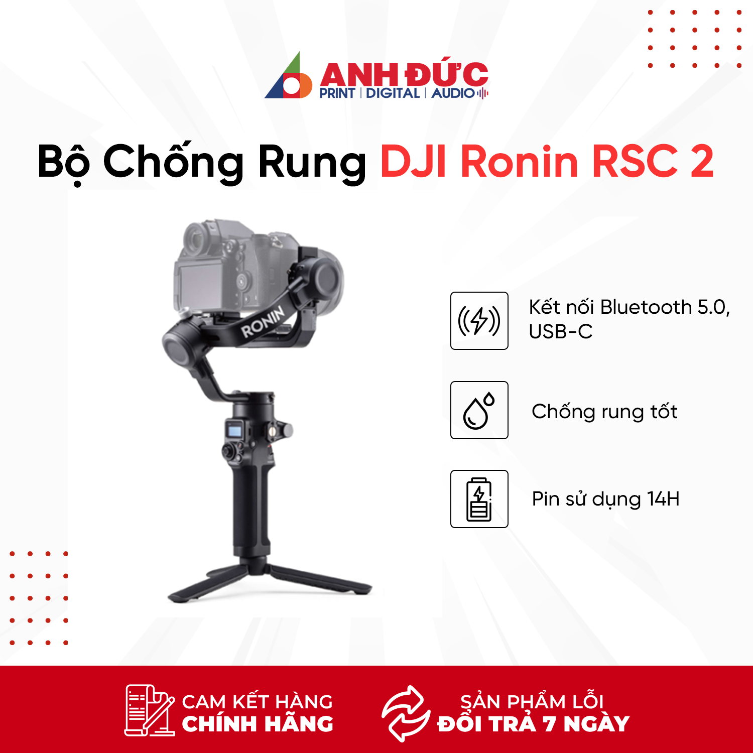 Gimbal Chống Rung Quay Phim DJI Ronin SC2 ( DJI RSC 2 Gimbal ) - Hàng Chính Hãng