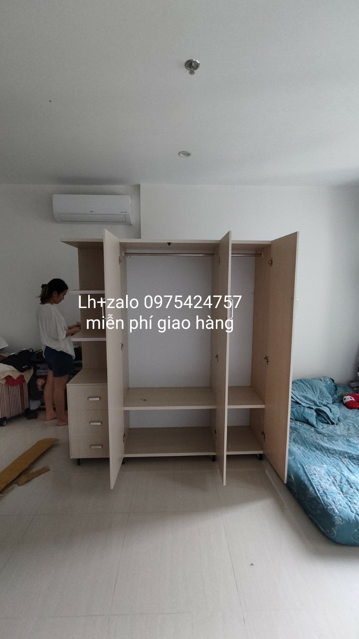 Tủ nhựa đài loan 3 cánh 1 kệ