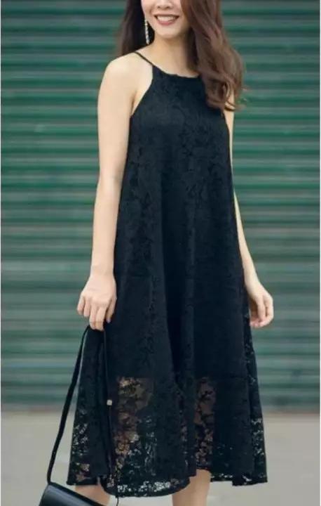 Đầm 2 dây ren yếm