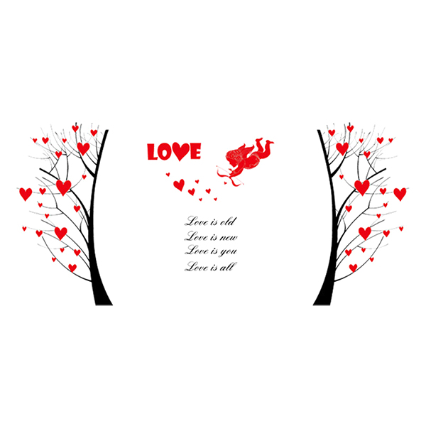 Decal Dán Tường Họa Tiết Cây Tình Yêu PK127