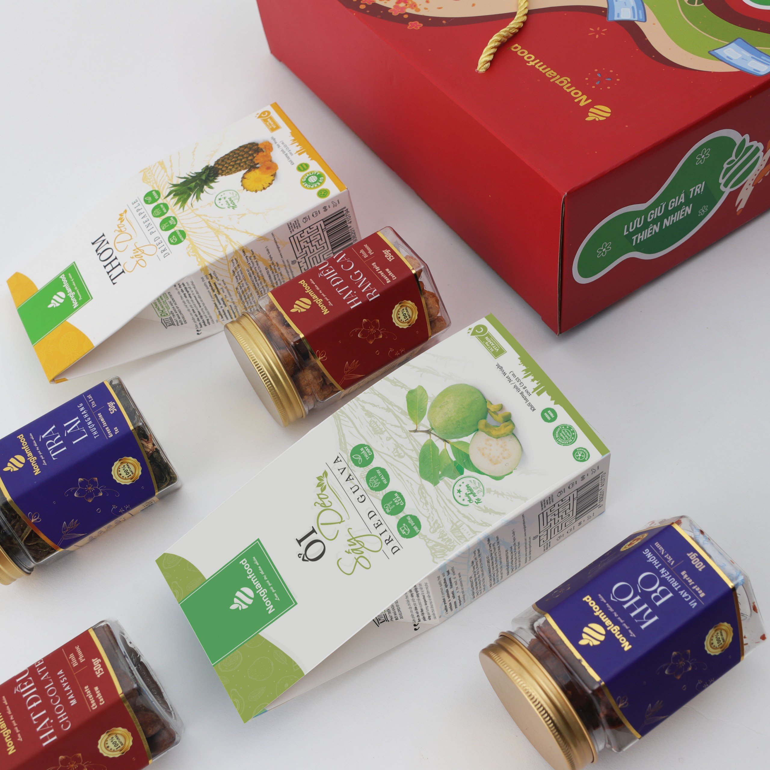 [BỘ QUÀ TẾT 2025] Set quà Tết Đoàn Viên 2 Nonglamfood | Hạt mứt tết cao cấp Xuân Ất Tỵ cho người thân