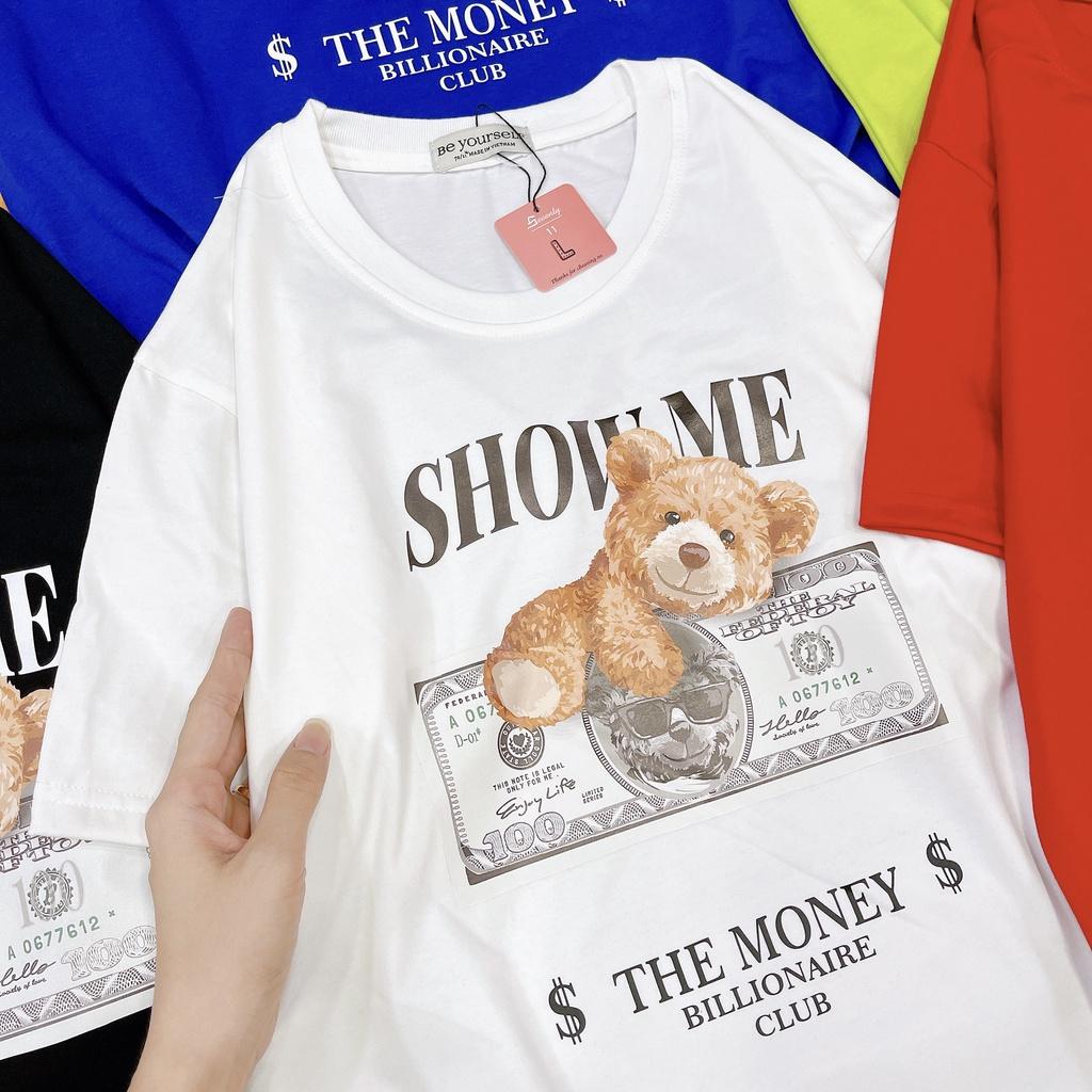 Áo Thun Tay Ngắn Unisex Đủ Size M L XL - GẤU DOLLAR