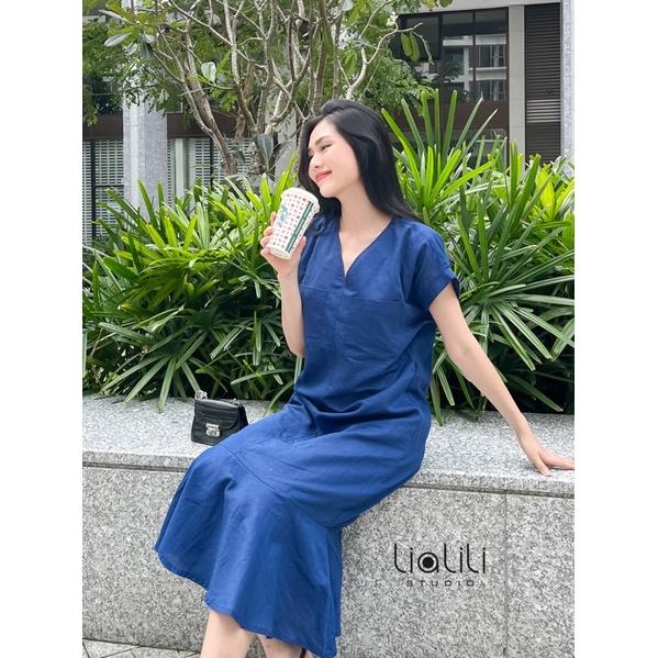 Đầm linen 2 túi - Thiết kế từ