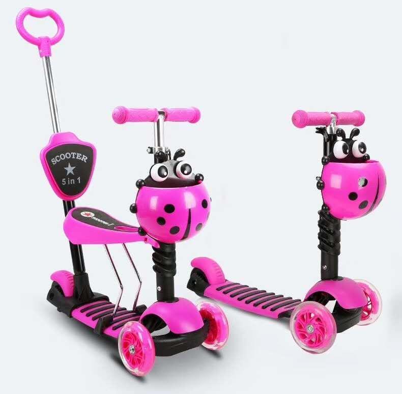 Xe trượt Scooter 3 in 1 kiểu dáng bọ rùa cho bé 2 - 12 tuổi