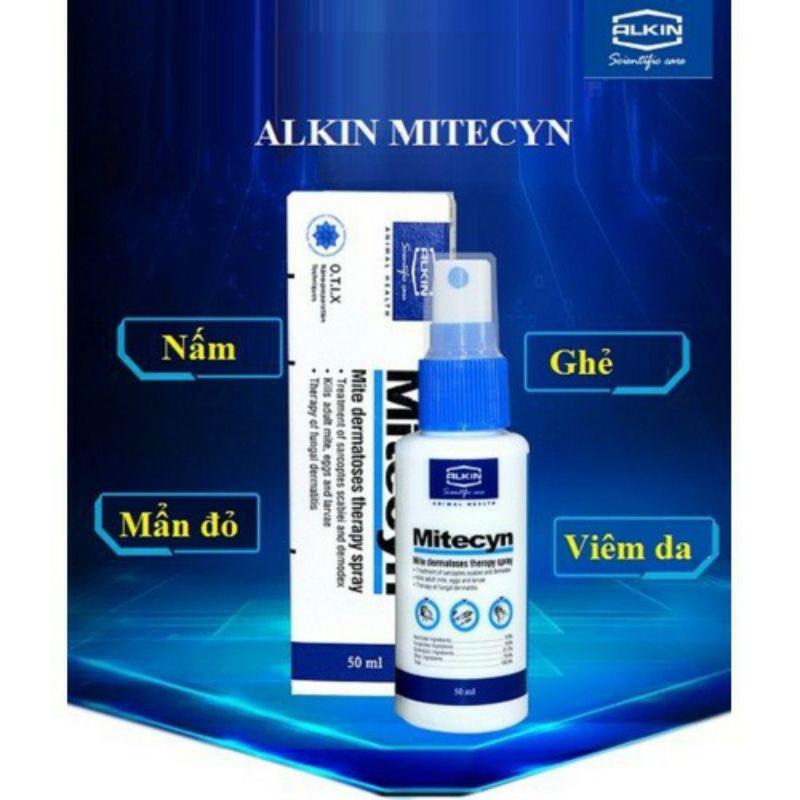 Mitecyn trị viêm da ghẻ nấm cho chó mèo