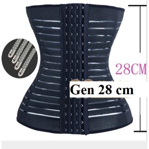 Gen nịt bụng chống cuộn 4 xương nẹp thép dài 28 cm