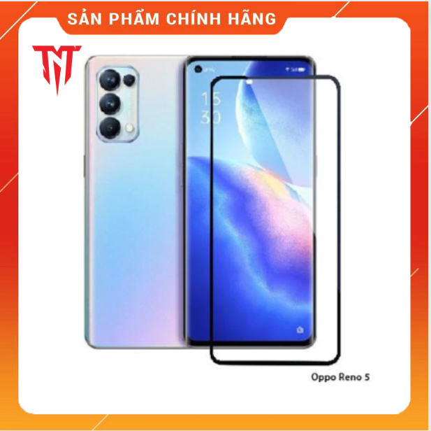 Bộ 2 Kính cường lực full keo dùng cho điện thoại Oppo Reno 5 - Hàng chính hãng