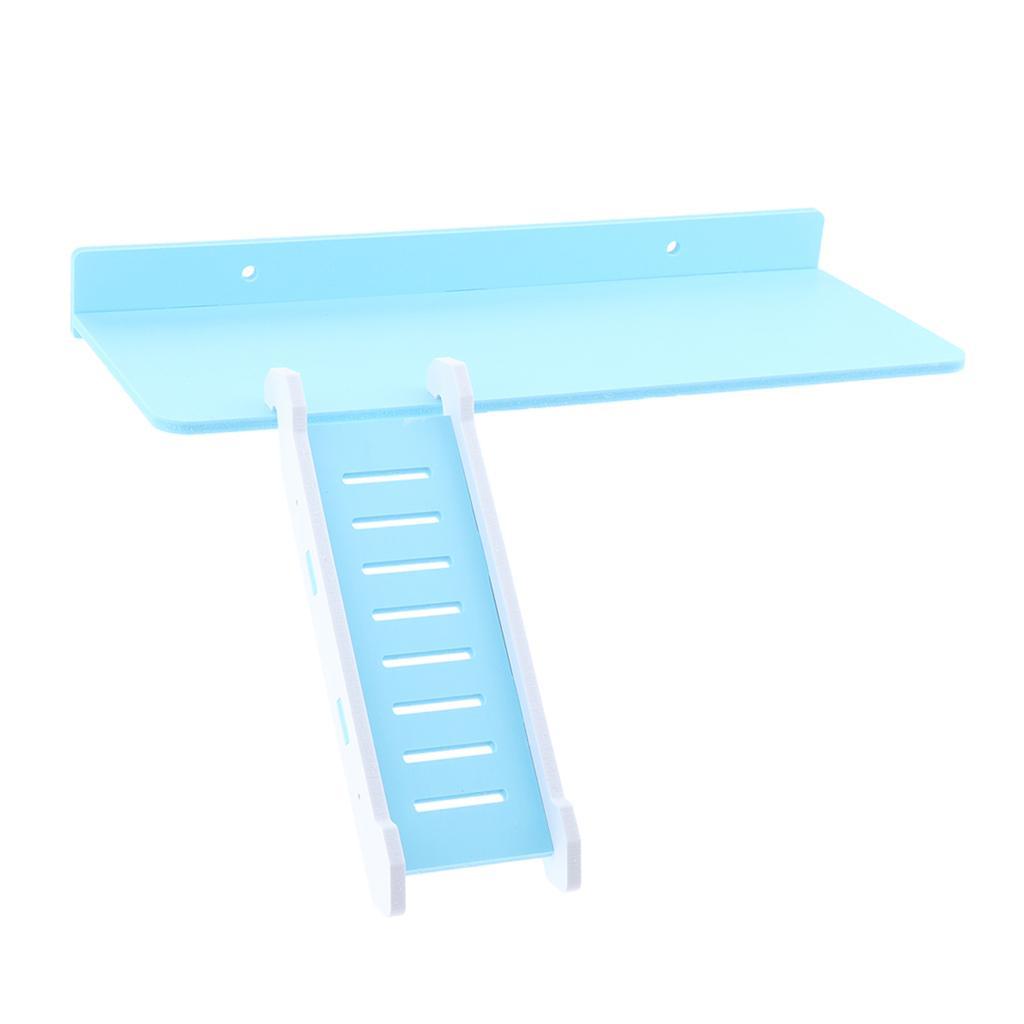 Wooden Platform and Ladder Set for Chinchilla Hamster Climbing