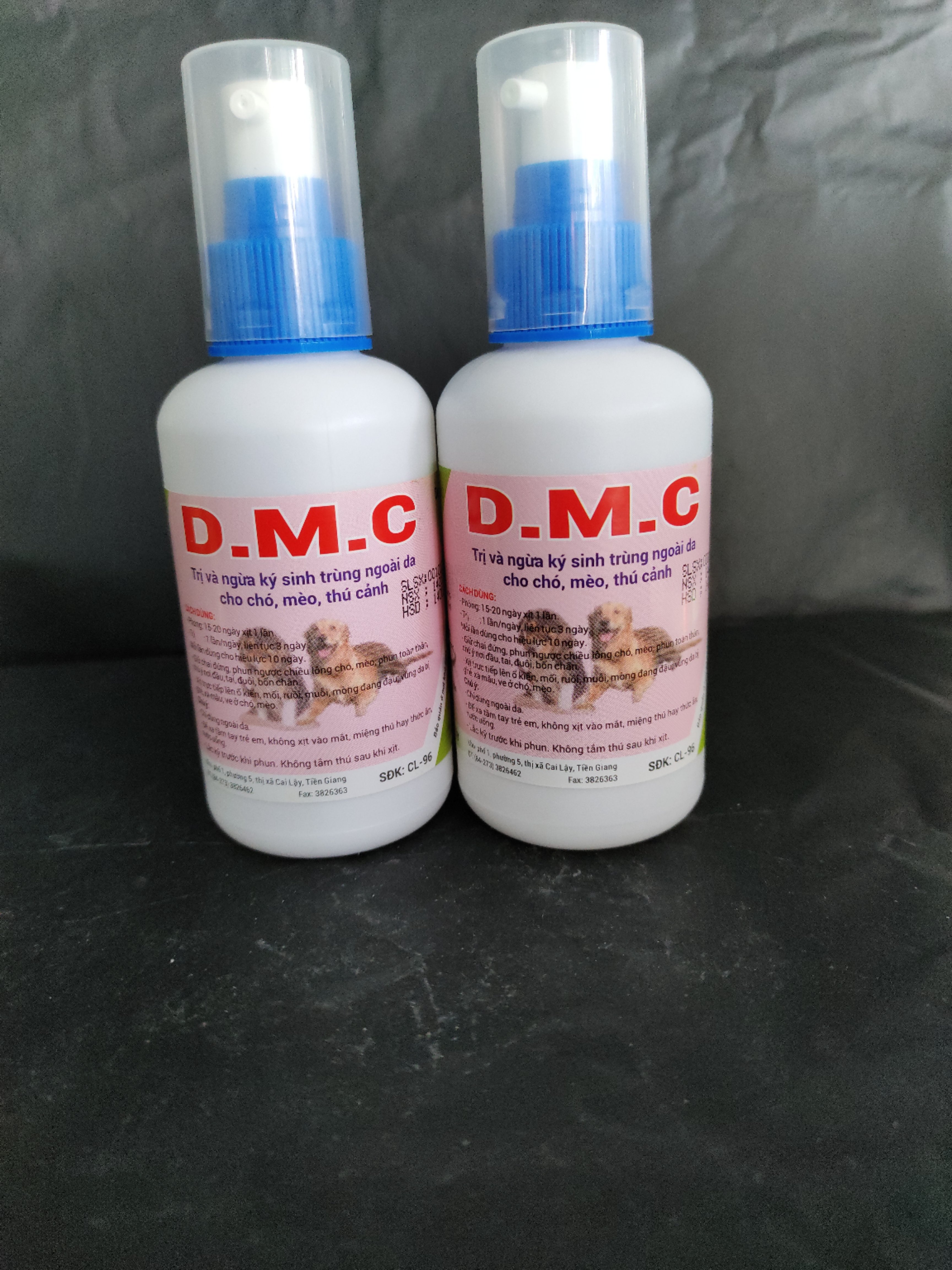 Dung dịch dùng ngoài D.M.C trị và ngừa kí sinh trùng ngoài da cho chó mèo