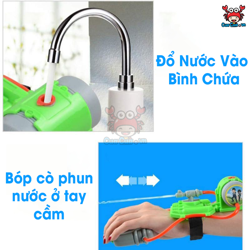 Súng Nước Người Nhện Đồ Chơi Trẻ Em - Súng Phun Nước Đeo Tay Phun Nước Tơ Nhện Cho Bé Nhập Vai Spiderman