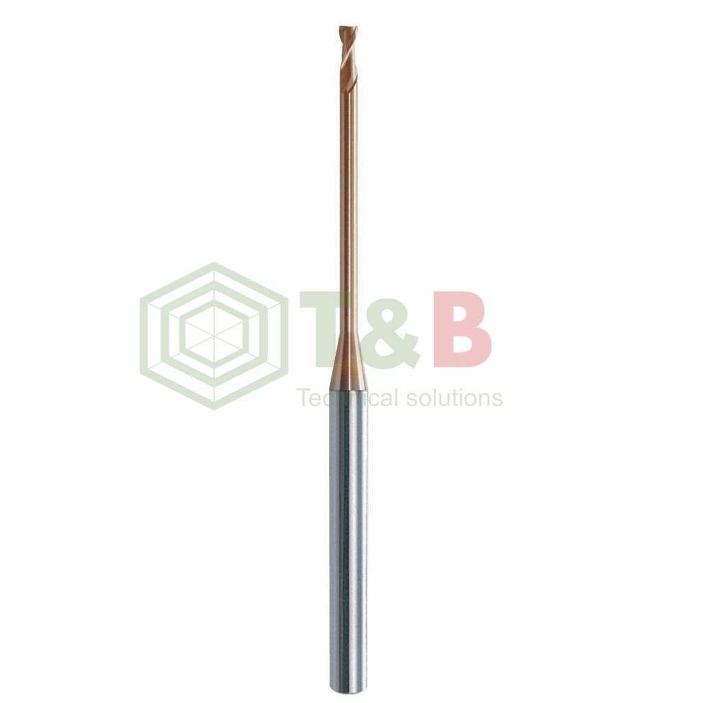 Dao Phay Phẳng 2 Me Cổ Dài D0.8 x 8 x 45L Union Tool Model HLS2008-080,,Dao phay ngón gia công sau nhiệt