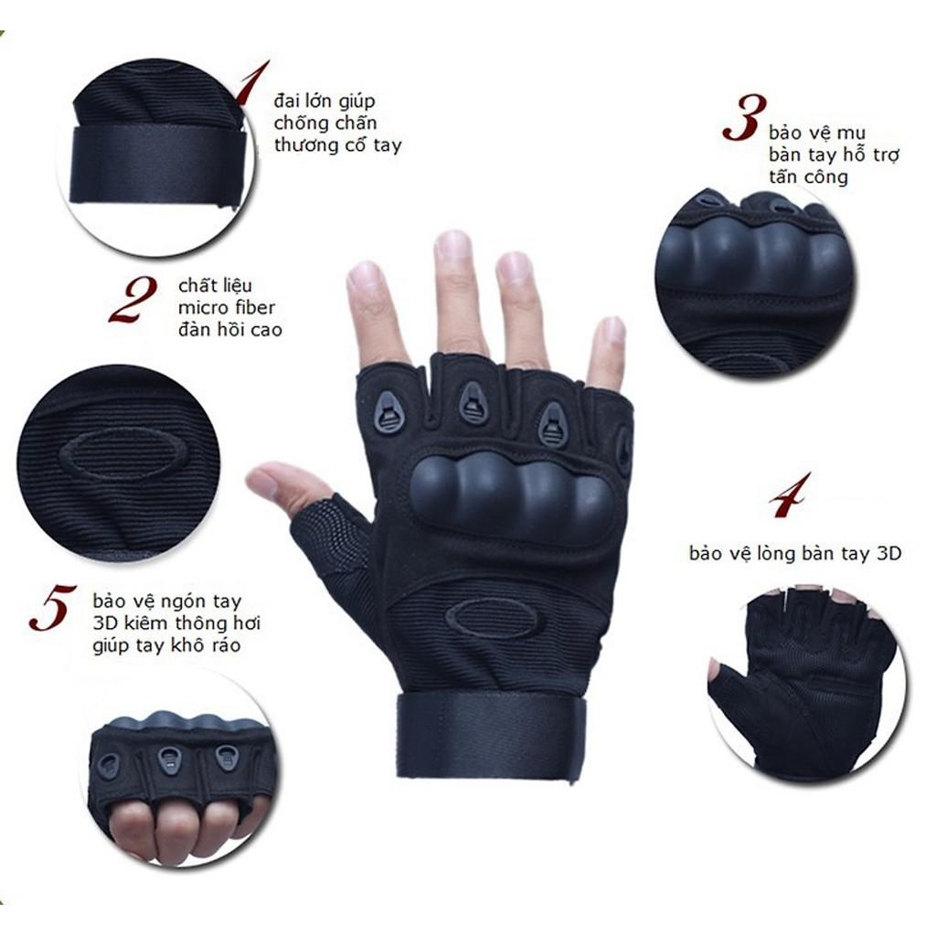 Găng tay tập gym hở ngón GreenSport