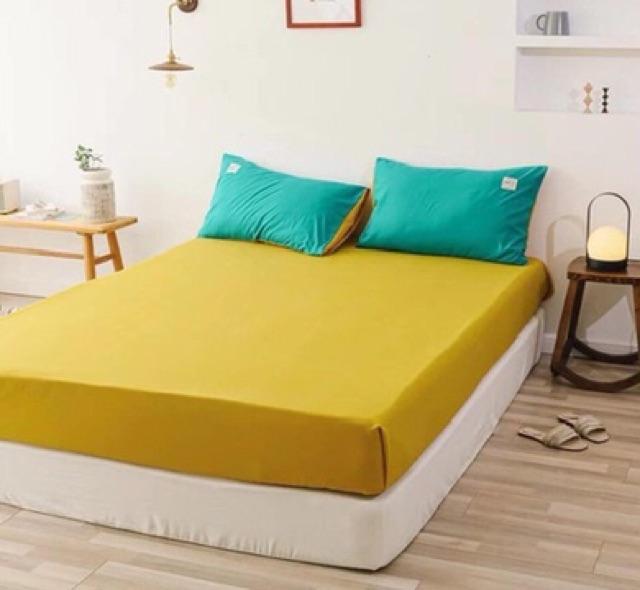 Set Cotton Tici Nhập Khẩu 4 Món Màu Vàng Pha Xanh