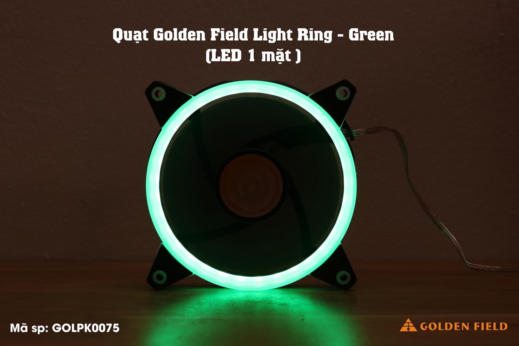 Quạt Tản Nhiệt GOLDEN FIELD Light Ring Green _Hàng chính hàng