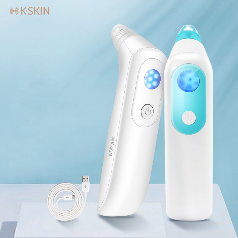 Máy hút mụn đầu đen K.SKIN KD802 công suất lớn, 4 đầu hút, hỗ trợ ánh sáng xanh giúp thu nhỏ lỗ chân lông