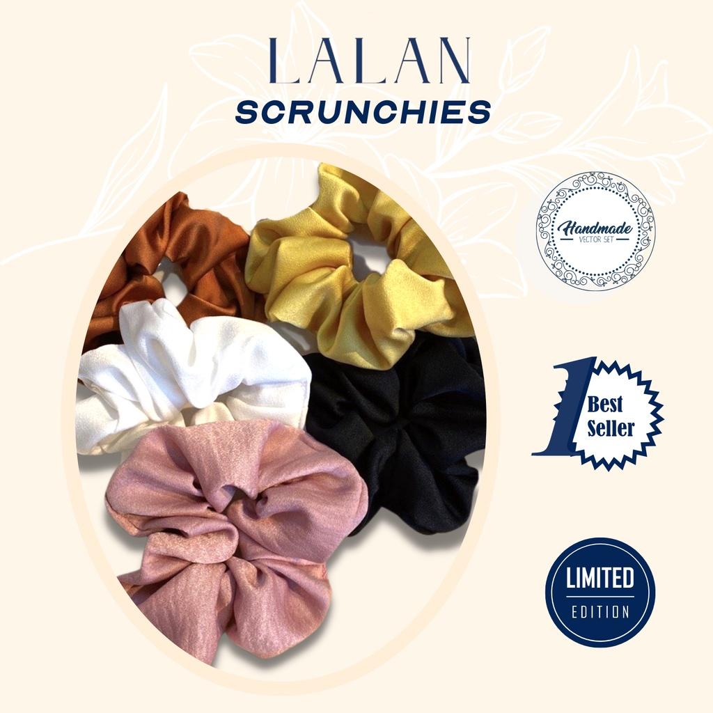 Scrunchies cột tóc phi bóng màu ngẫu nhiên