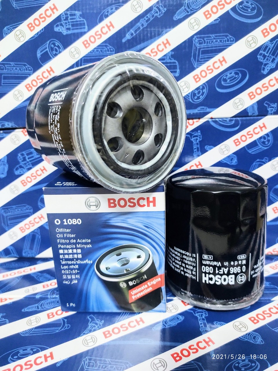 Lọc nhớt Bosch O1080 - Hyundai Solati; Mitsubishi Pajero Sport, Triton