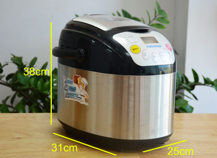 Máy Làm Bánh Mì Tiross 12 Chức Năng TS821 (600W) - Hàng chính hãng