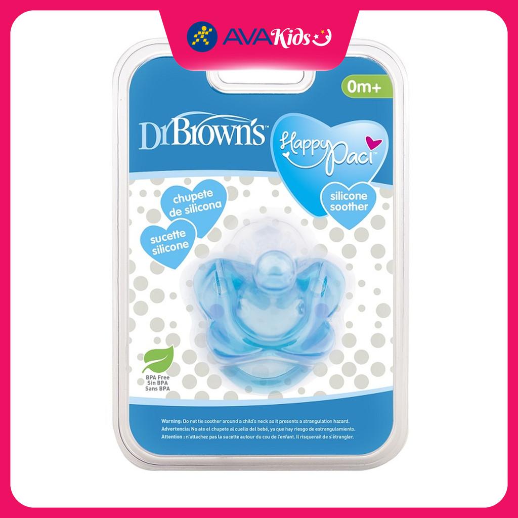 Ti ngậm Dr.Brown's chống vẩu (từ 0 tháng) - Màu xanh - Hàng Chính Hãng